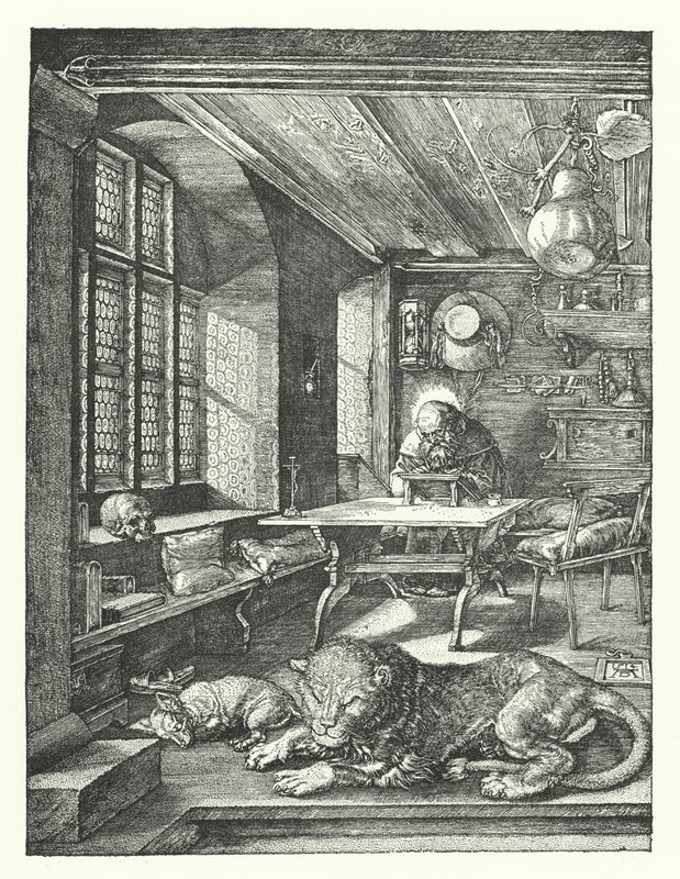 St. Hieronymus in seinem Studierzimmer von Albrecht (after) Durer or Duerer