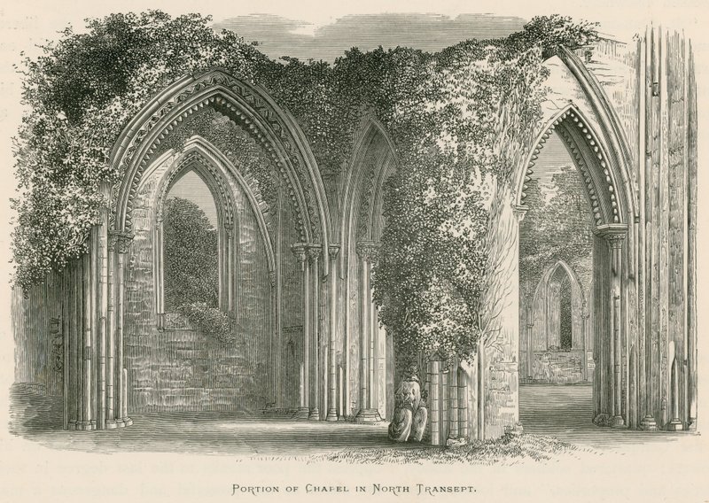 Glastonbury Abbey, Teil der Kapelle im Nordquerschiff von Alexander Francis Lydon