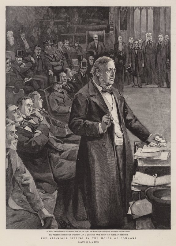 Die Nachtsitzung im House of Commons von Alexander Stuart Boyd