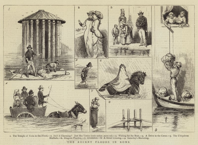 Die jüngsten Überschwemmungen in Rom von Alfred Chantrey Corbould