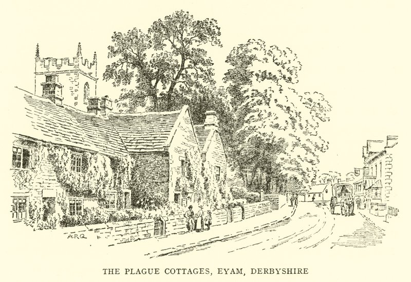 Die Pesthäuser, Eyam, Derbyshire von Alfred Robert Quinton