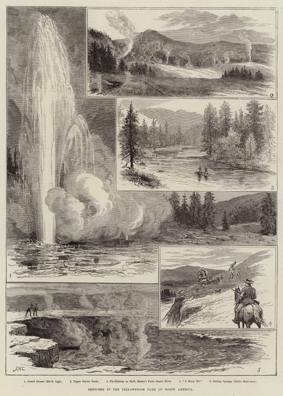 Skizzen im Yellowstone Park von Nordamerika von Alfred W. Cooper