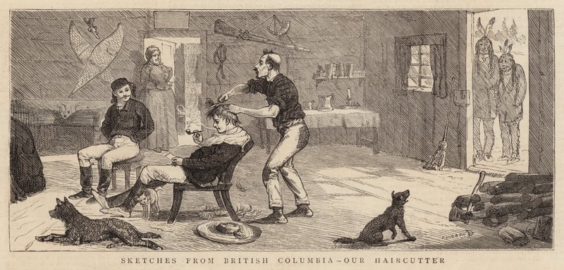 Skizzen aus British Columbia, unser Friseur von Alfred Chantrey Corbould