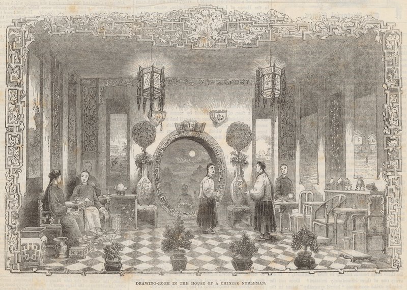 Salon im Haus eines chinesischen Adligen von Alfred Crowquill