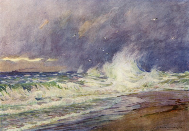 Dänemark: Der Skaw, Treffen der Nordsee und des Kattegats von Alfred Heaton Cooper