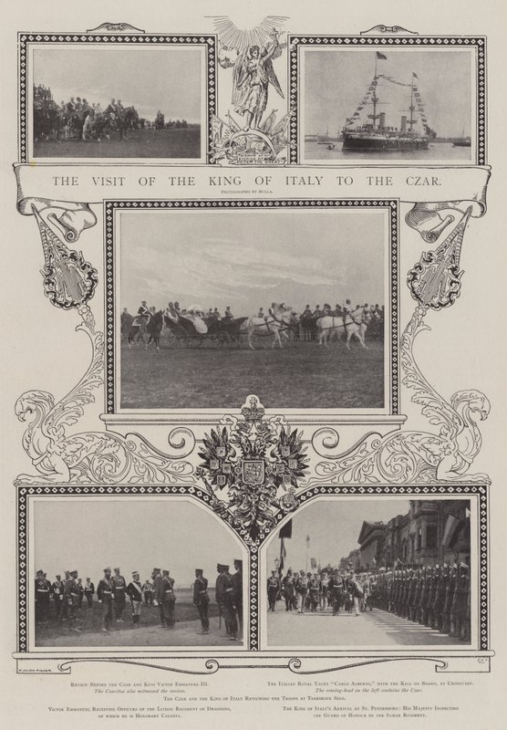 Der Besuch des Königs von Italien beim Zaren von Alfred Hugh Fisher