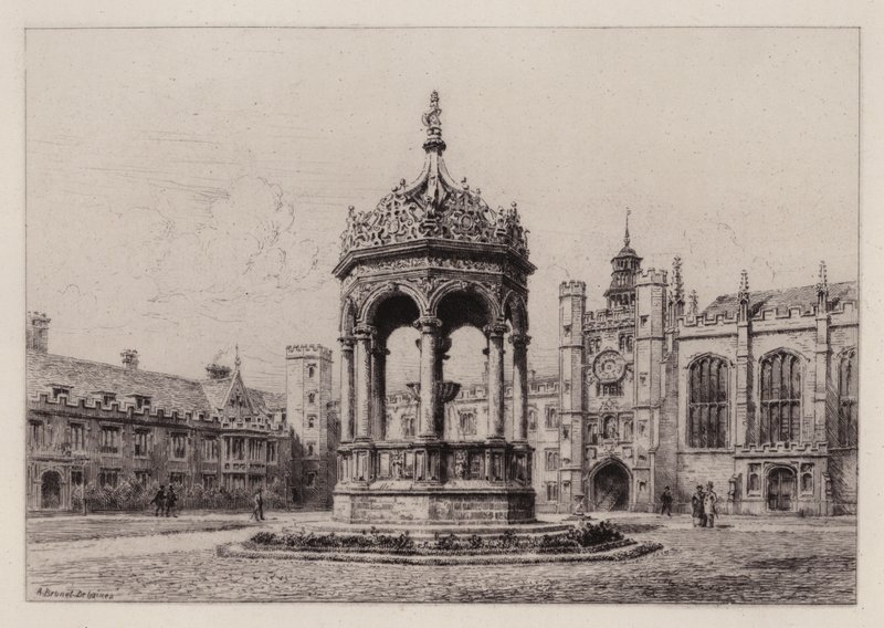 Cambridge: Der Große Hof des Trinity College von Alfred Louis Brunet Debaines
