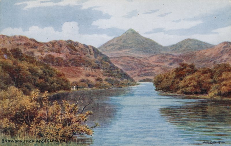 Snowdon, vom Afon Claslyn von Alfred Robert Quinton