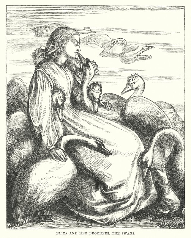 Die wilden Schwäne von Hans Christian Andersen von Alfred Walter (after) Bayes