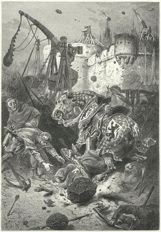 Der Tod von Simon de Montfort bei der Belagerung von Toulouse von Alphonse Marie de (after) Neuville