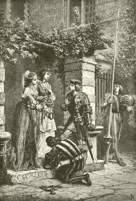 Bayard verabschiedet sich von den Damen von Brescia von Alphonse Marie de Neuville