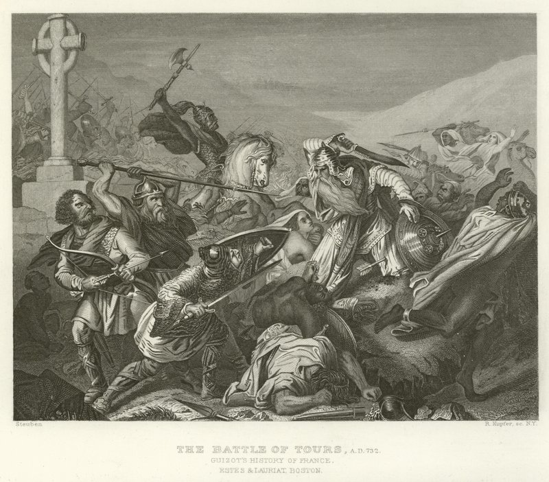 Die Schlacht von Tours, 732 n. Chr. von Alphonse Marie de Neuville