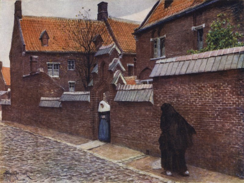 Beginenhof von Mont St Amand, Gent von after Amedee Forestier