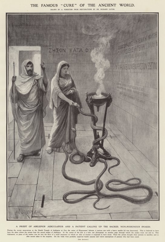 Die berühmte „Heilung“ der Antike (Lithographie) von Amedee (after) Forestier