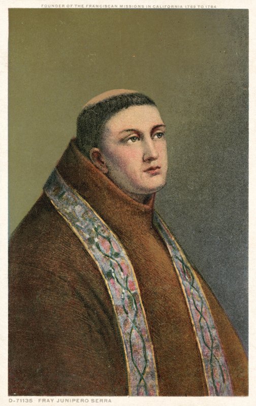 Fray Junipero Serra, Gründer der Franziskanermissionen in Kalifornien 1769 bis 1784 von American School