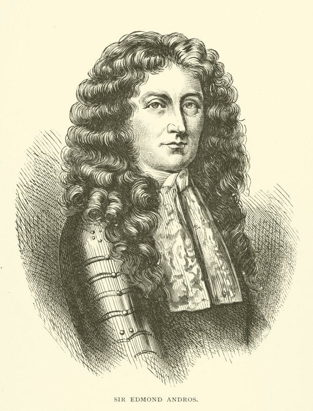 Sir Edmund Andros, englischer Kolonialgouverneur in Nordamerika von American School