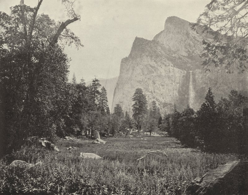 Bridal Veil Falls, Yosemite Valley, Kalifornien (s/w Foto) von American Photographer (after)