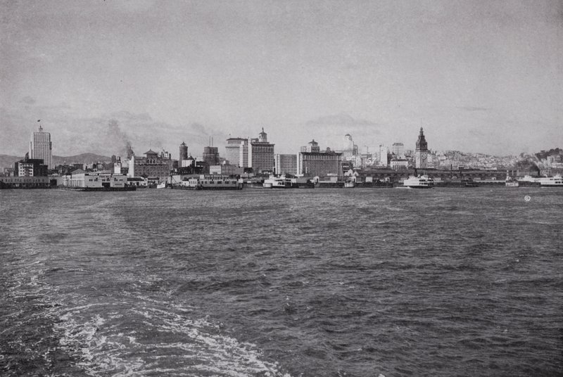 Kalifornien: Skyline von San Francisco, von einer Southern Pacific Fähre von American Photographer (after)