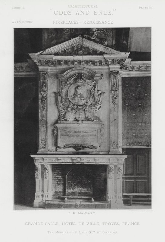Kamin: Großer Saal, Rathaus, Troyes, Frankreich von American Photographer (after)