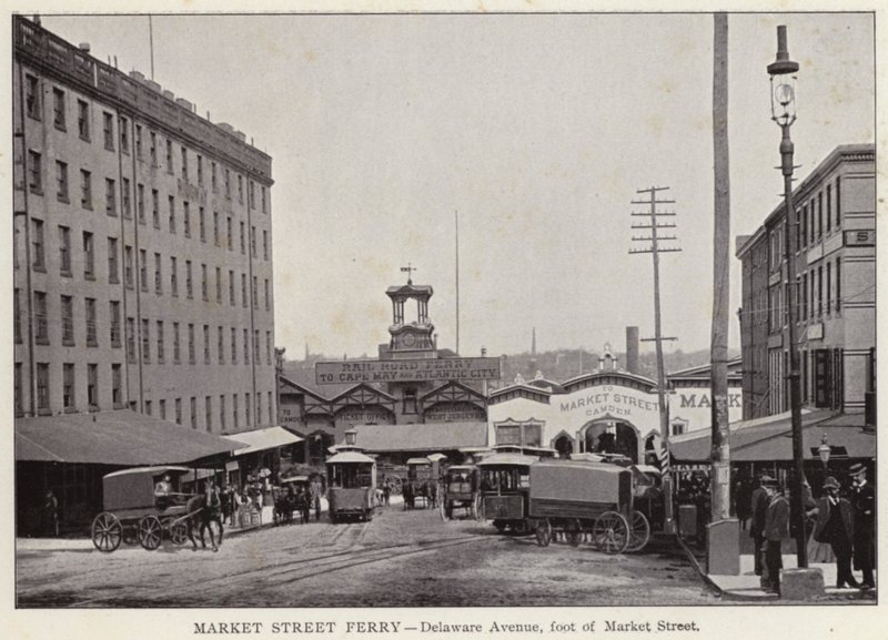 Philadelphia: Market Street Fähre, Delaware Avenue, Fuß der Market Street von American Photographer (after)