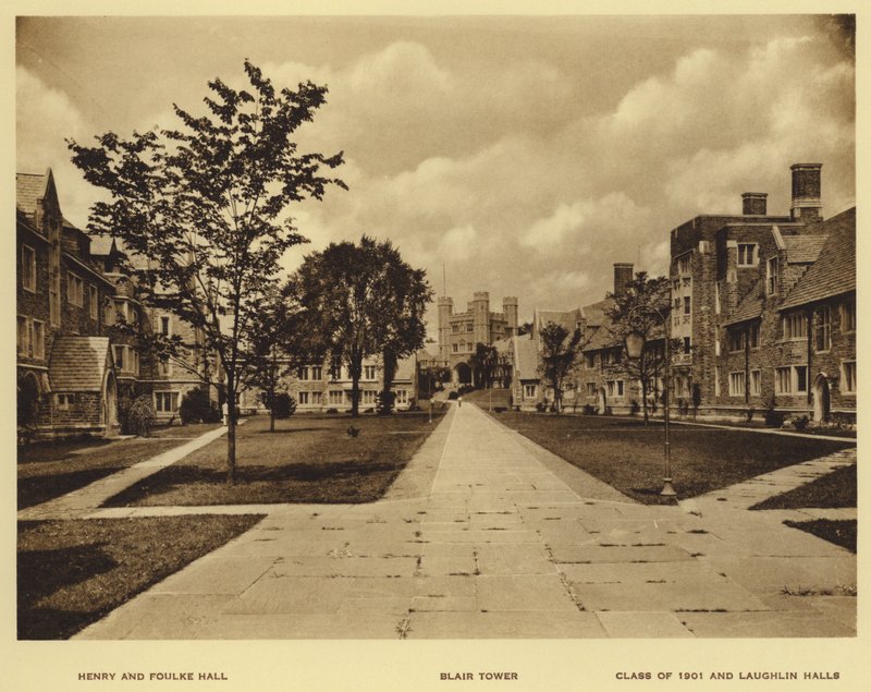 Princeton University: Henry und Foulke Hall; Blair Tower; Class of 1901 und Laughlin Halls von American Photographer (after)