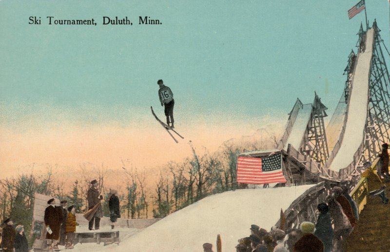 Skisprungwettbewerb, Duluth, Minnesota, USA von American Photographer (after)