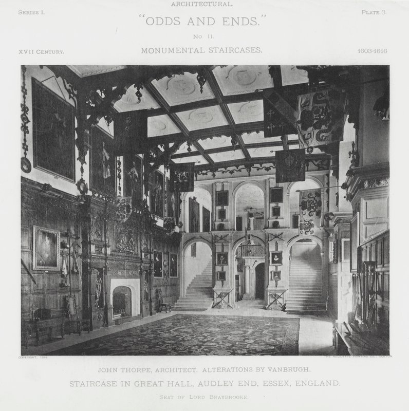 Treppenhaus in der Großen Halle, Audley End, Essex, England von American Photographer (after)