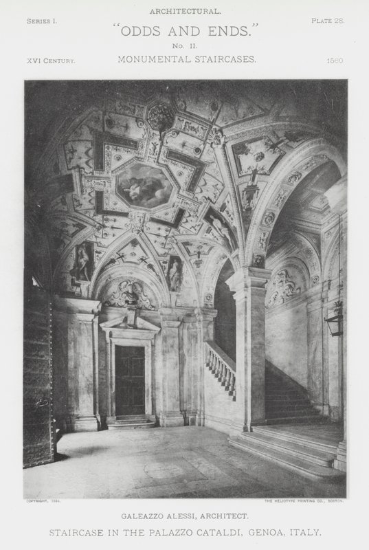 Treppe im Palazzo Cataldi, Genua, Italien von American Photographer (after)