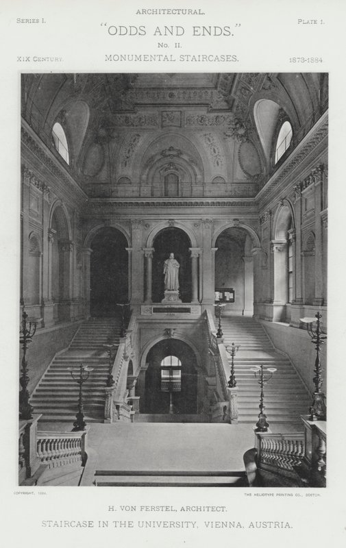 Treppenhaus in der Universität, Wien, Österreich von American Photographer (after)