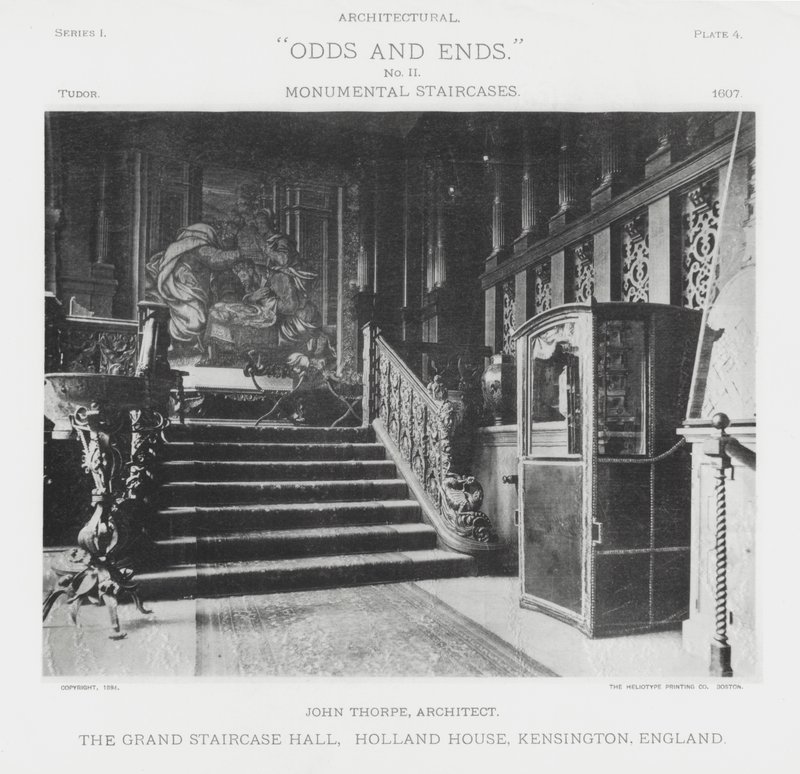Die große Treppenhalle, Holland House, Kensington, England von American Photographer (after)