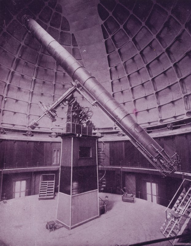 Das große Teleskop, im Lick-Observatorium (s/w Foto) von American Photographer (after)
