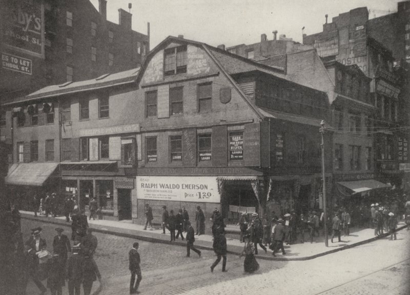 Boston: Old Corner Bookstore, erbaut 1712 von American Photographer
