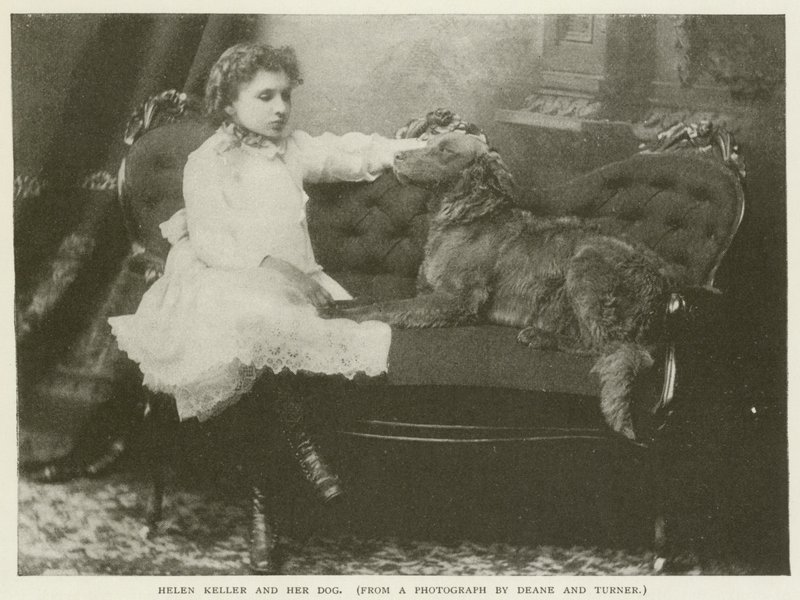 Helen Keller und ihr Hund von American Photographer