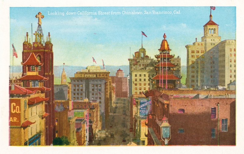 Blick die California Street hinunter von Chinatown, San Francisco, Kalifornien von American Photographer