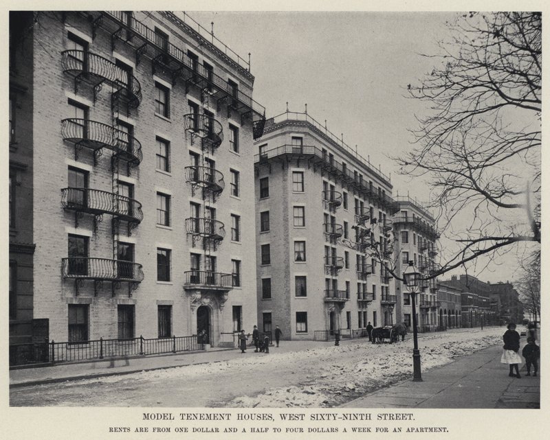 Modell-Mietshäuser, West Sixty-Ninth Street von American Photographer