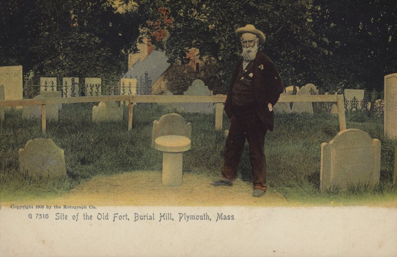 Ort des alten Forts, Burial Hill, Plymouth, Massachusetts von American Photographer