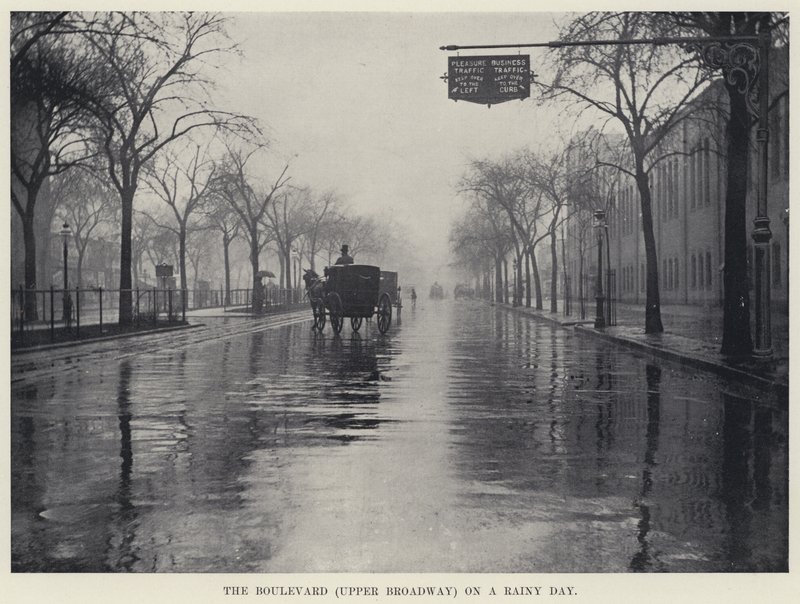 Der Boulevard (Upper Broadway) an einem regnerischen Tag von American Photographer