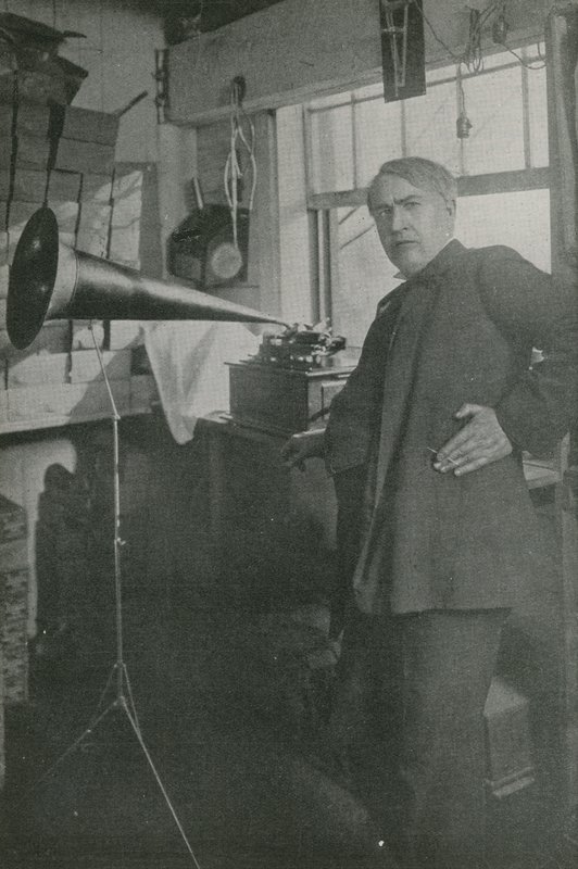 Thomas Edison in seiner Werkstatt von American Photographer