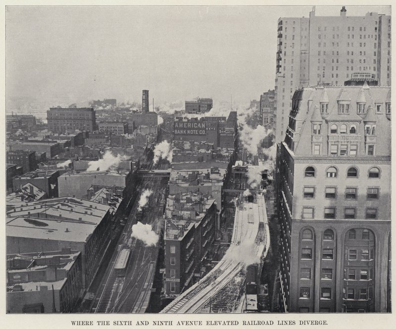 Wo sich die Sixth und Ninth Avenue Hochbahnlinien trennen von American Photographer