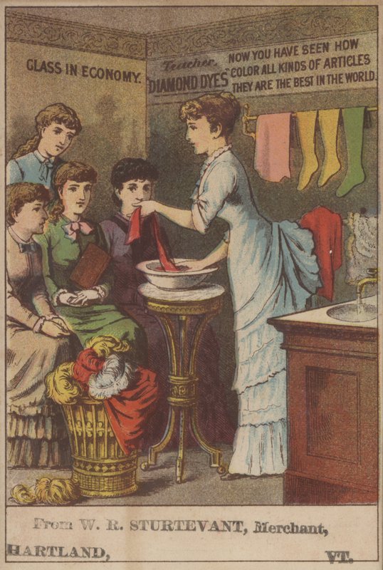 Werbung für Diamond Dyes von American School