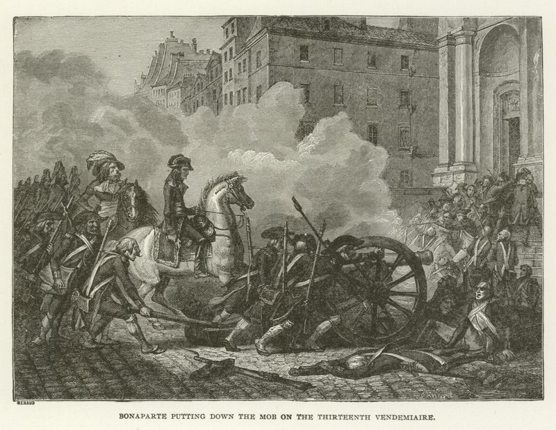 Bonaparte unterdrückt den Mob am Dreizehnten Vendémiaire von American School