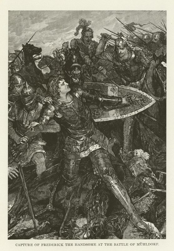Gefangennahme von Friedrich dem Schönen in der Schlacht von Mühldorf von American School