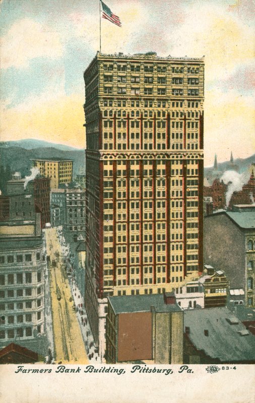 Farmers Bank Building, Pittsburgh, Pennsylvania, USA (Farblithografie) von American School