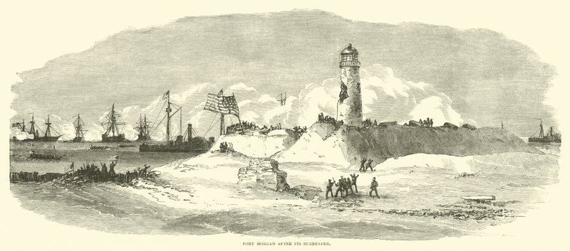 Fort Morgan nach seiner Kapitulation, August 1864 von American School