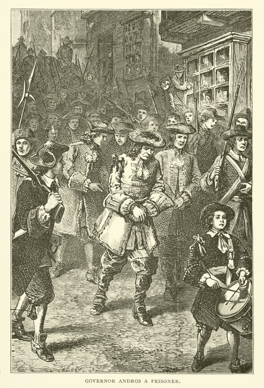 Gouverneur Andros als Gefangener, 1689 von American School