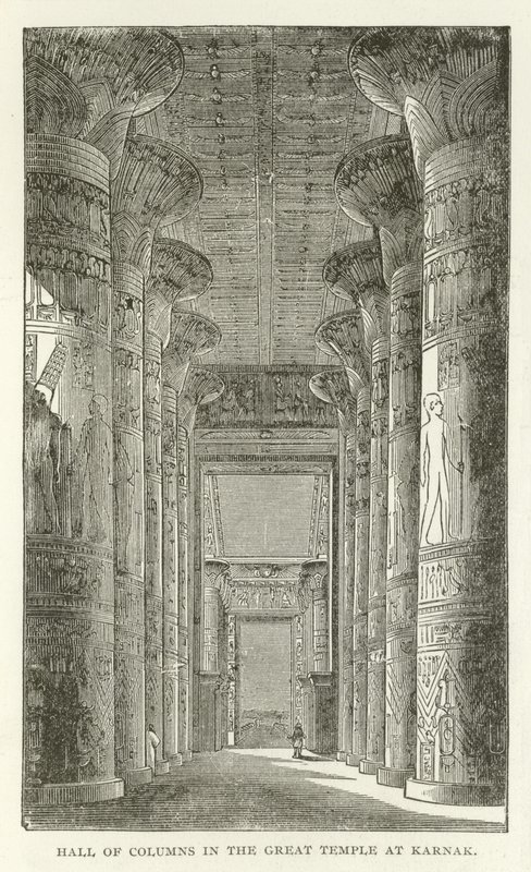Säulenhalle im Großen Tempel von Karnak von American School