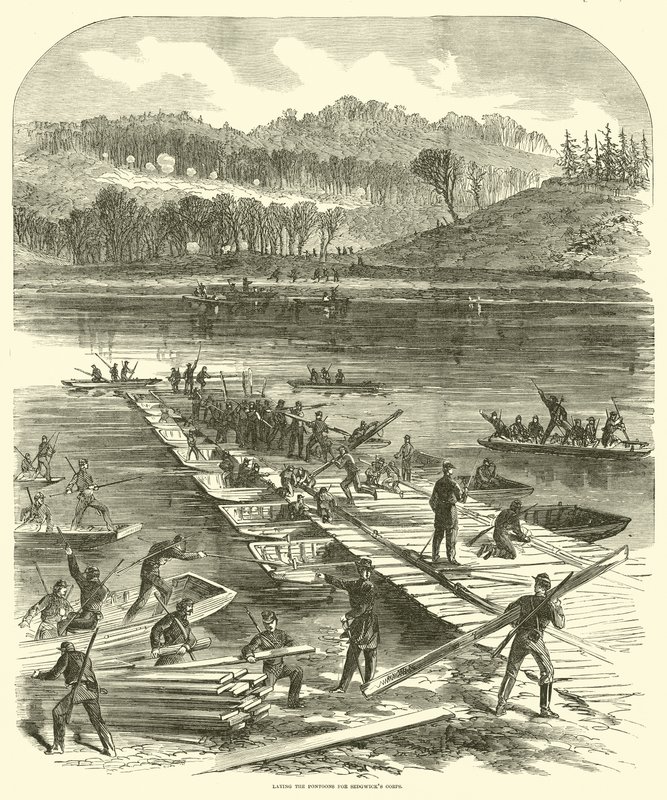 Verlegung der Pontons für Sedgwicks Korps, April 1863 von American School
