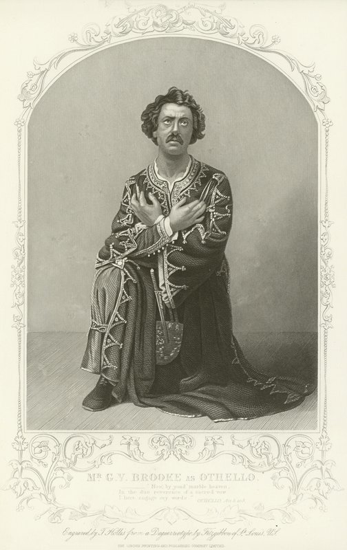 Mr. G. V. Brooke als Othello, Othello, Akt III, Szene 3 von American School
