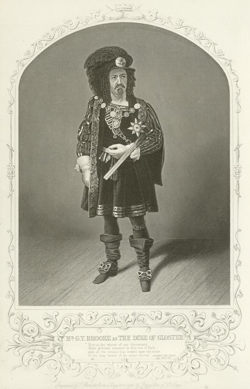 Mr. G. V. Brooke als Herzog von Gloster, Richard III, Akt I, Szene I von American School
