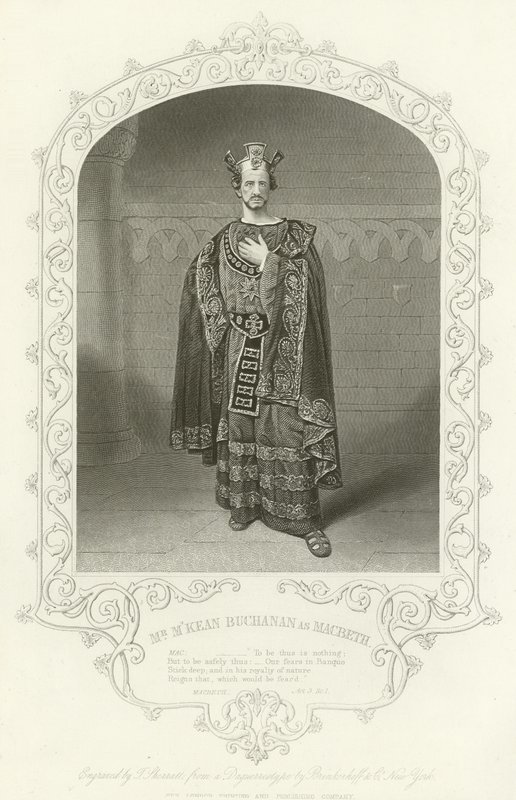 Mr. MKean Buchanan als Macbeth, Akt III, Szene i von American School